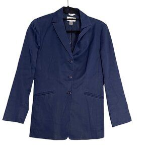 NWOT Talbots Women's Navy Blue Stretch Blazer Size 4